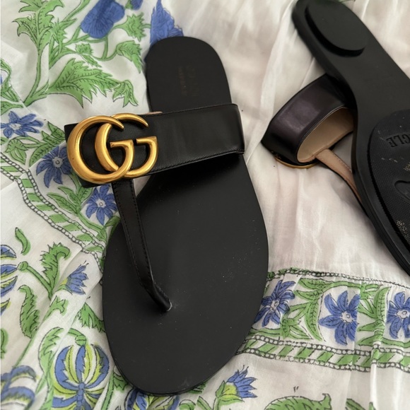 Gucci Marmont Black Sandals 39 - Picture 5 of 11